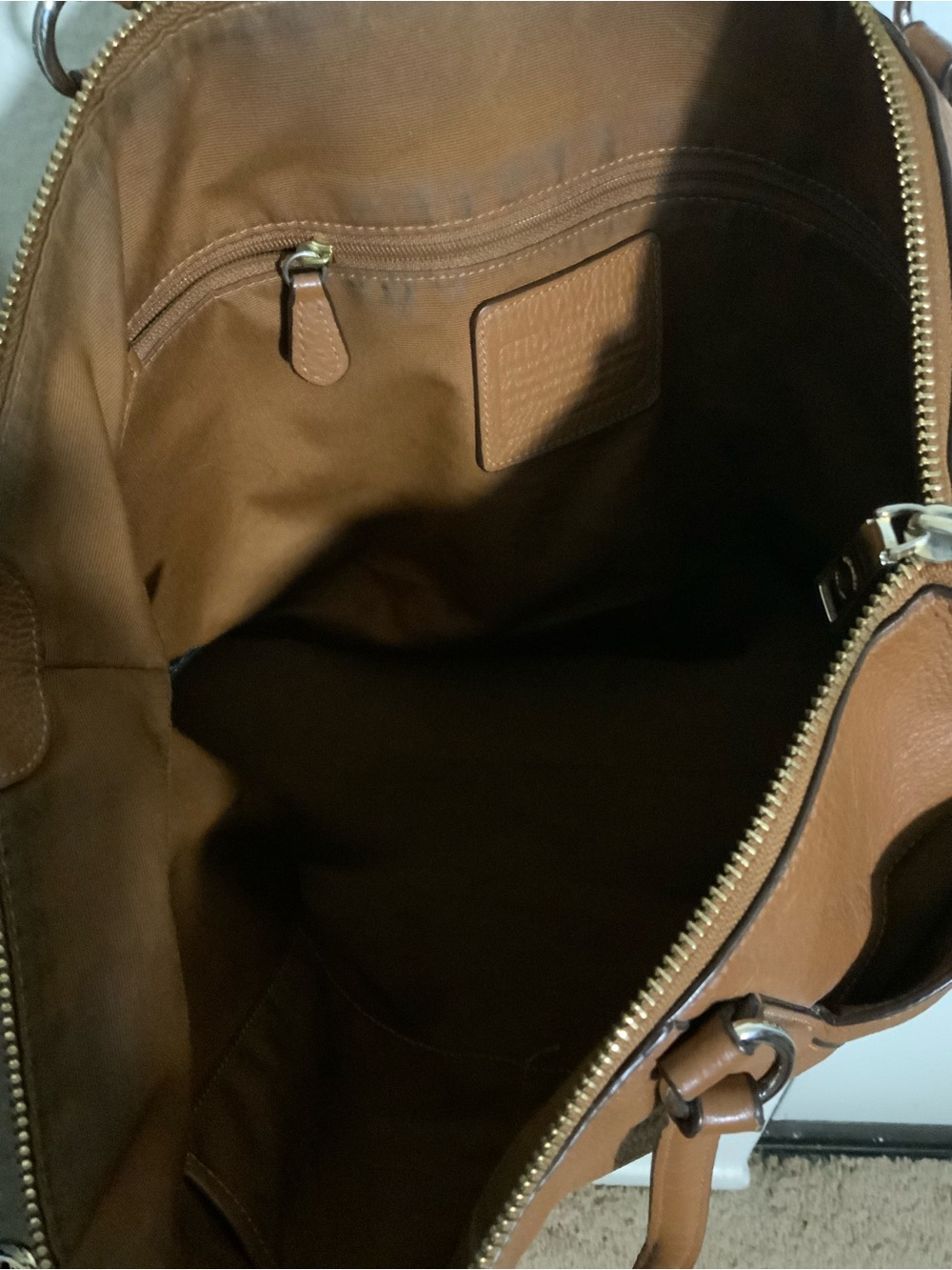 Coach Brown Leather Tote Bag - Picture 11 of 11